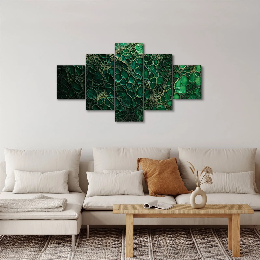 Obraz - Zielony mikroskopowy obraz (125x70 cm)