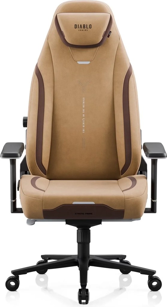 Fotel gamingowy materiałowy Diablo X-Eye Prime Normal Size, Camel Brown