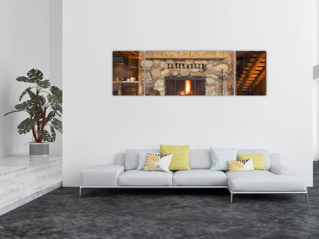 Obraz kominka (170x50 cm)