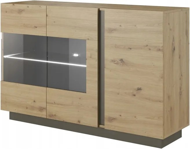 KOMODA 138 WITR MARCO DĄB ARTISAN + SZARY GRAFIT nowoczesne wyposażenie