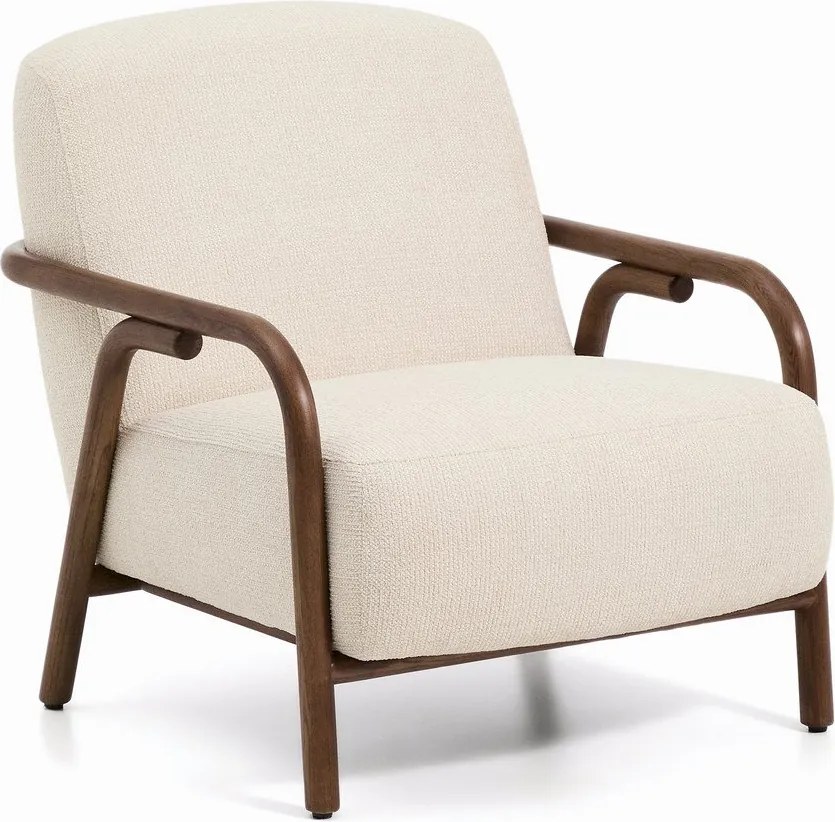 Beżowy fotel z tkaniny szenilowej Sylo – Kave Home