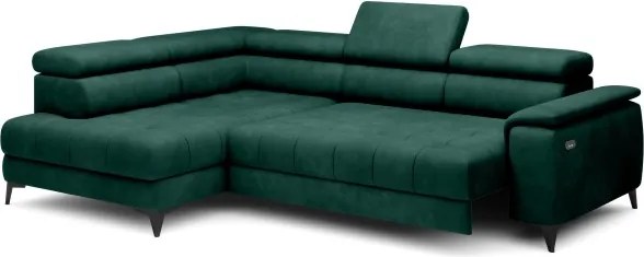 Narożnik CHIVAS L Lewostronny z Elektryczną regulacją siedziska wolnostojący tkanina Element 12 WERSAL