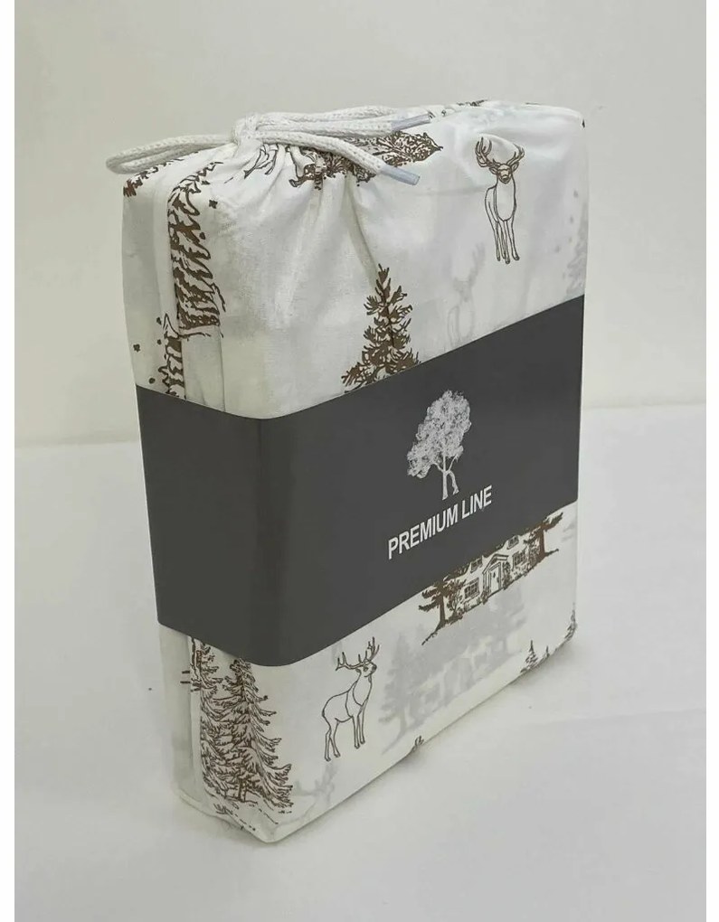 Świąteczna pościel bawełniana Zimowy krajobraz, 140 x 200 cm, 70 x 90 cm