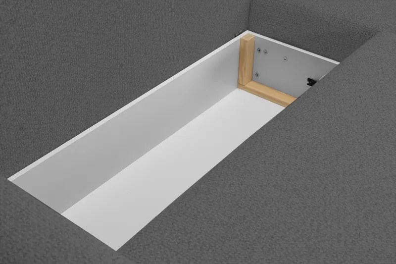 Narożnik ALMI Prawostronny z funkcją spania, wolnostojący tkanina EXCITE ME 06 Szary