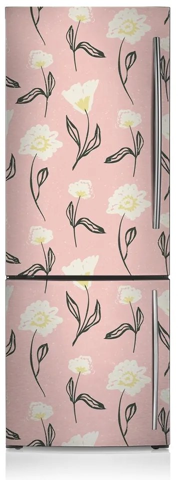 Osłona dekoracyjna na lodówkę Delikatne kwiaty