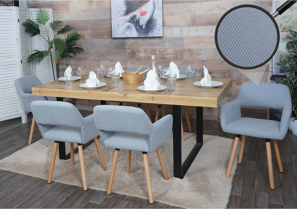 Krzesło do jadalni MCW-A50 II (zestaw 6 sztuk),  jasnoszary