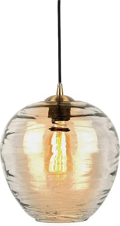 Lampa wisząca Glamour Globe - Brąz bursztynowy