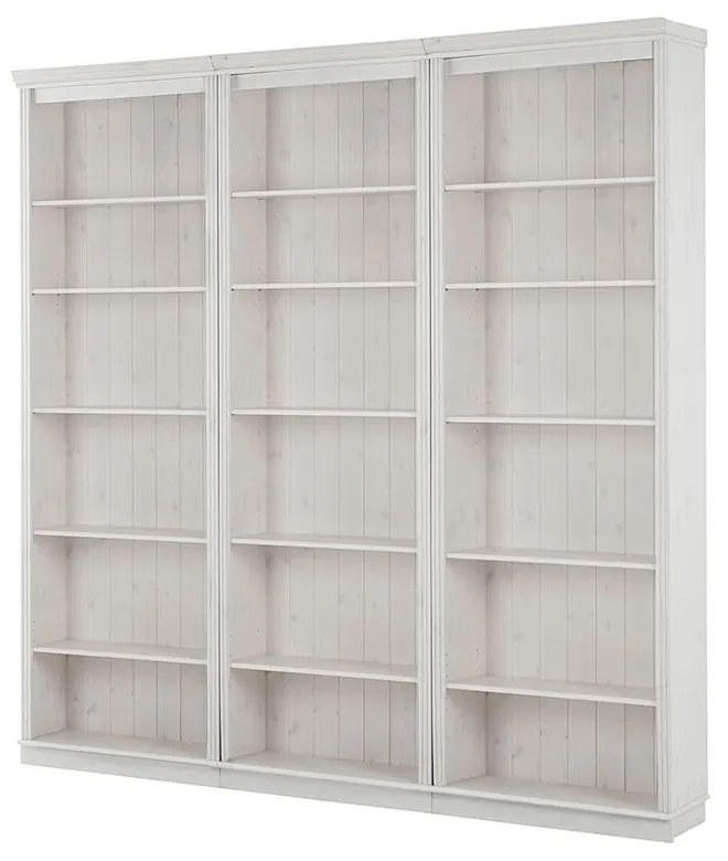 Biały regał z litego drewna sosnowego 222x223 cm Anita – Støraa