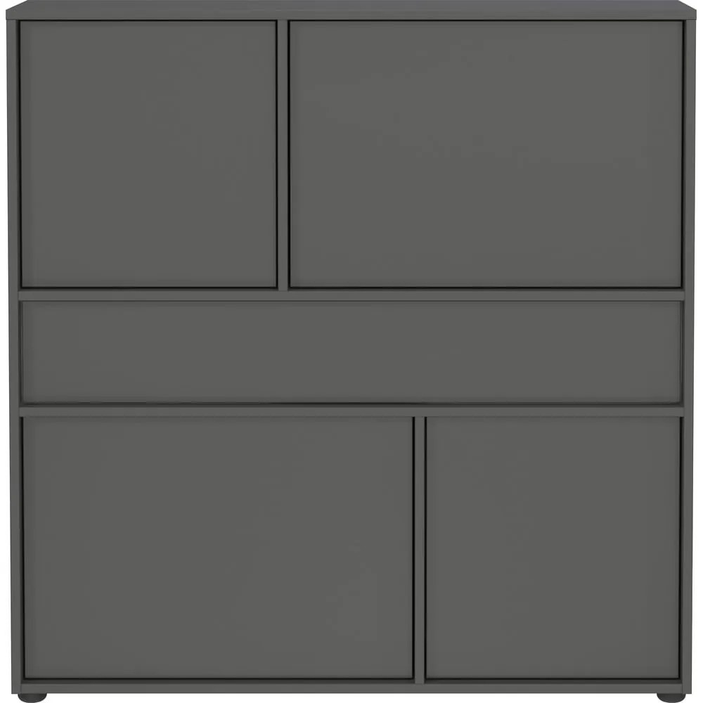 Antracytowa szafka 105x108x25 cm Ameca 2.0 – Germania