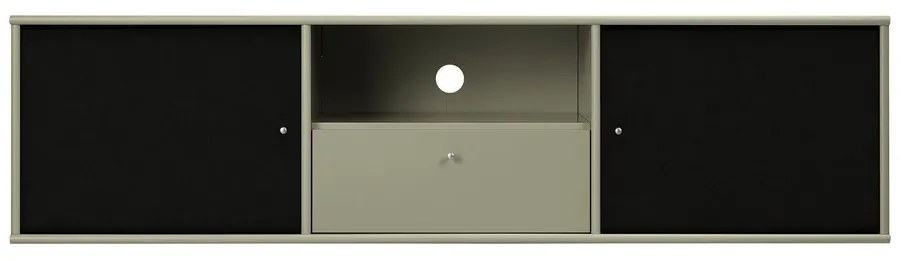 Szafka pod TV w kolorze khaki/czarna 161x42x45 cm Mistral – Hammel Furniture