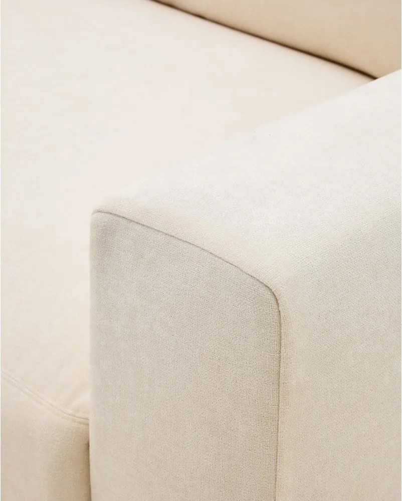 Beżowy narożnik z tkaniny szenilowej (lewostronny/z szezlongiem) Alea – Kave Home