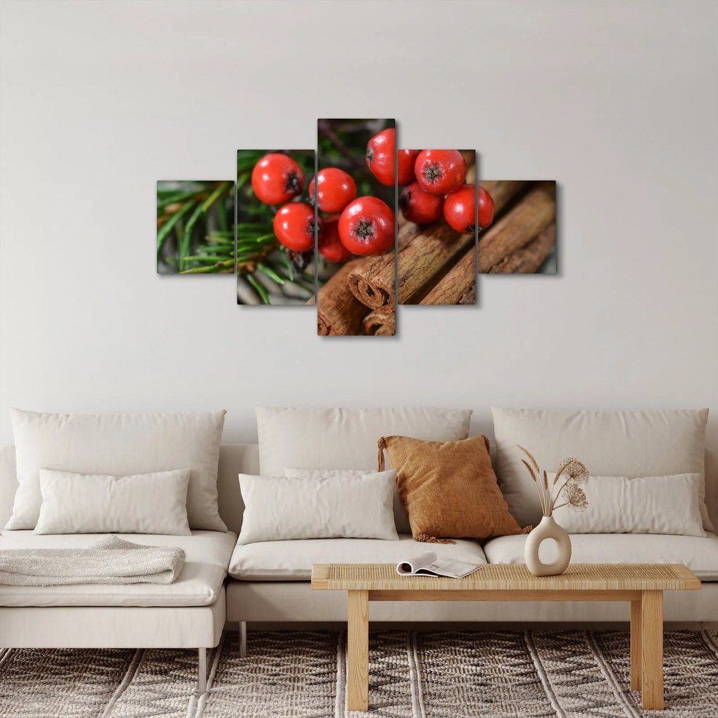 Obraz jagód i cynamonu (125x70 cm)