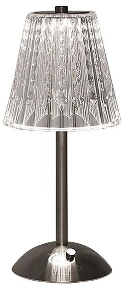 LED Ściemnialna akumulatorowa lampa stołowa LED/2,4W/5V 3000-6000K 1800 mAh chrom