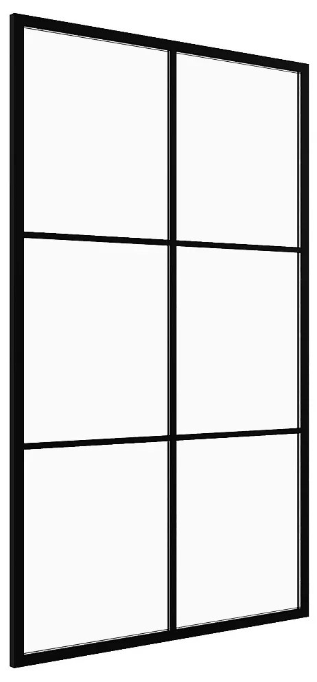 Ścianka prysznicowa do kabiny walk-in z sitodrukiem - Czarny mat - 120 x 200 cm - VENTANITA