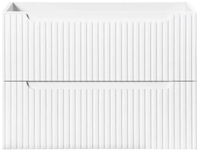 Biała ryflowana szafka łazienkowa z szufladami B2-B10