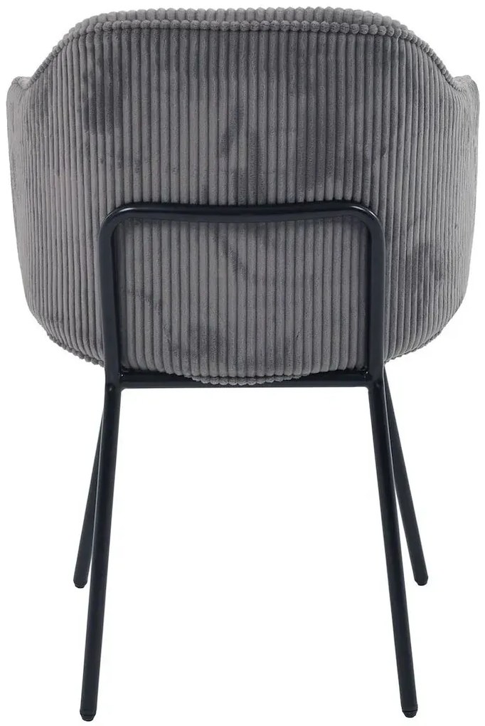 Szare sztruksowe krzesło tapicerowane W6-P42