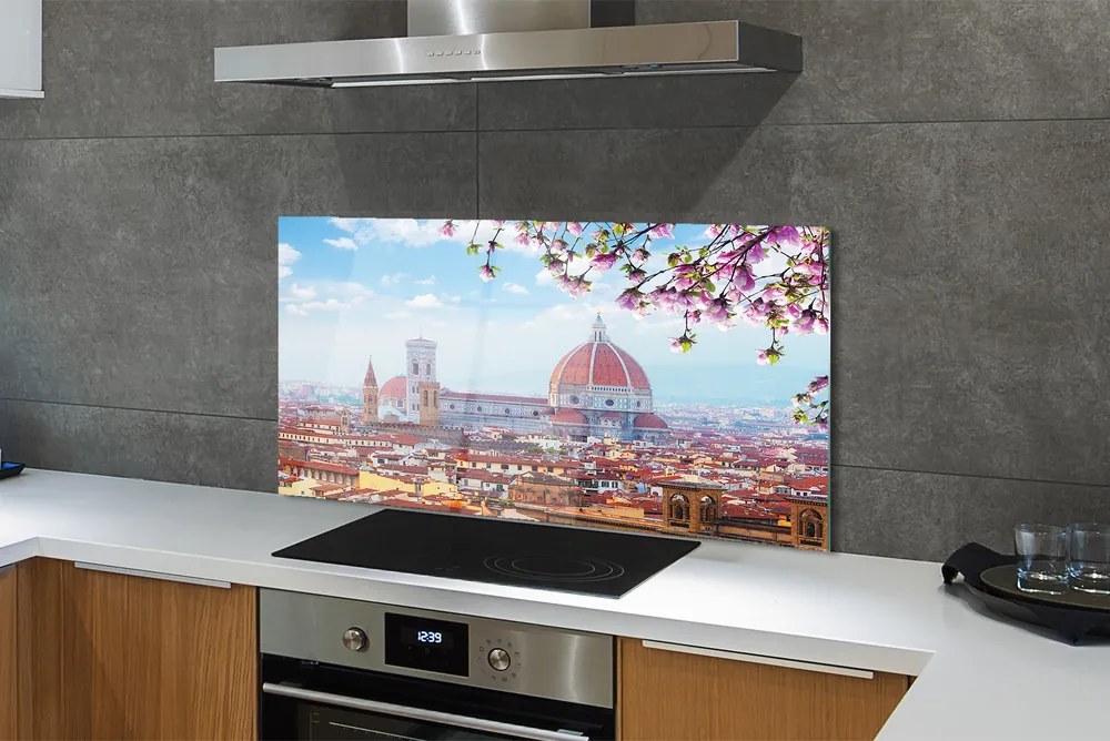 Panel szklany do Kuchni Katedra pod Nocnym Niebem