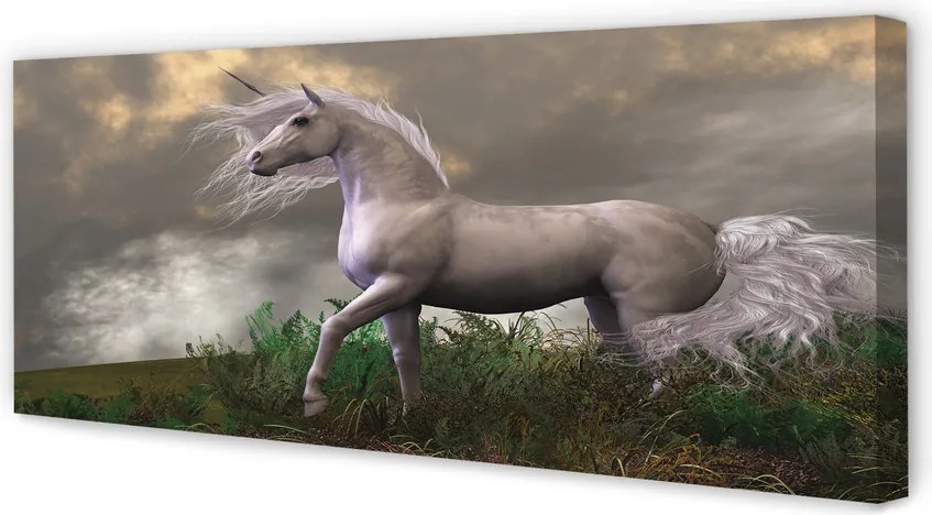 Obraz drukowany na płótnie Jednorożec w Obłokach