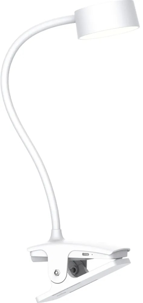 Solight WO3001-W- LED lampa z klipem, stmívatelná, 2W, 5V, 3000-6500K, bílá