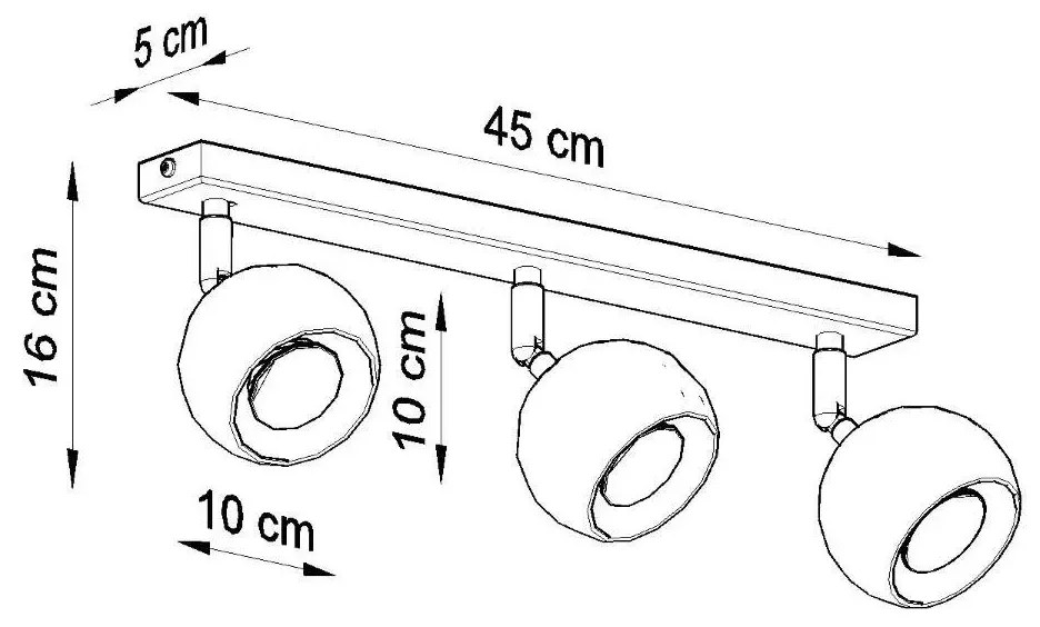 Listwa oświetleniowa OCULARE 3 czarny SOLLUX  LIGHTING