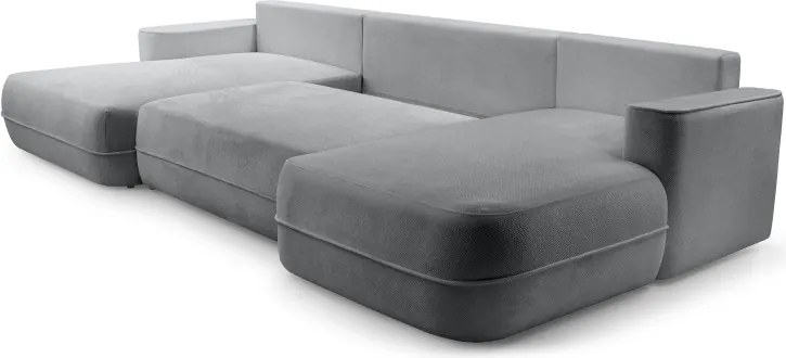 Narożnik FUEGO XL wolnostojący układ U z funkcją spania w tkaninie Bubble 06 DomoHome