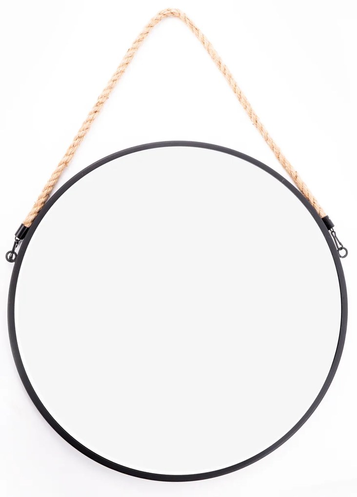 Lustro ścienne okrągłe na sznurku, Ø 37 cm