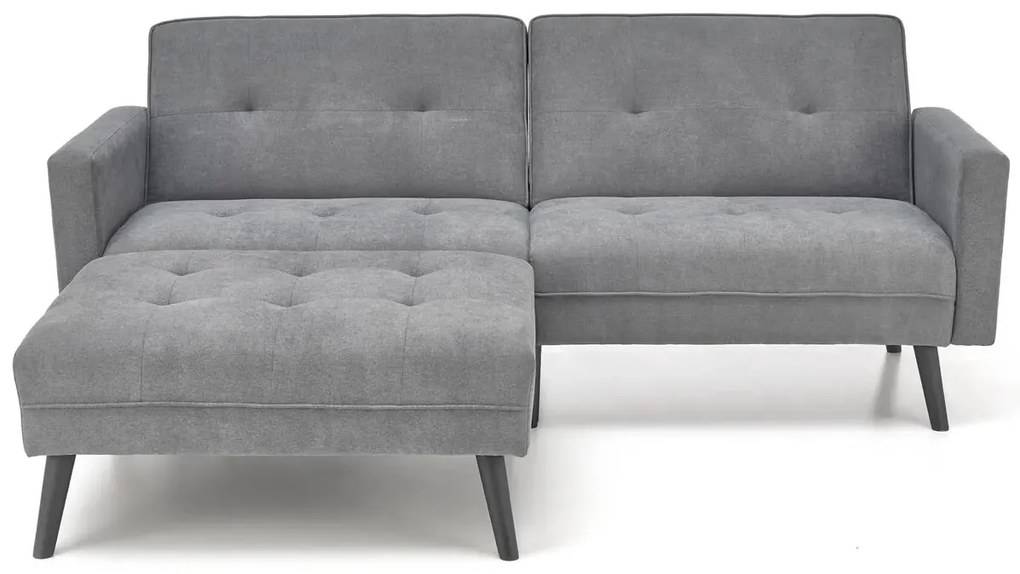 Sofa rozkładana CORNELIUS szara HALMAR