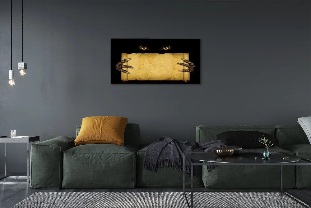 Obraz canvas na ścianę Oczy i Palce na Kartce