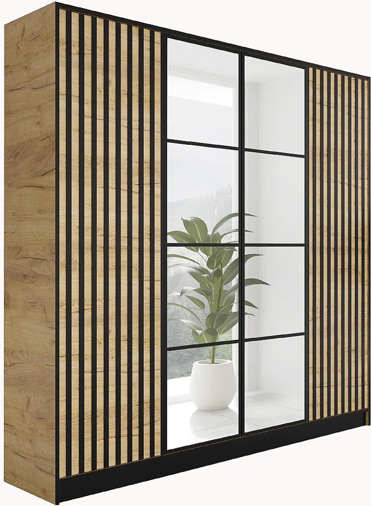 Szafa EDEN 4D M3 Dąb Craft Złoty