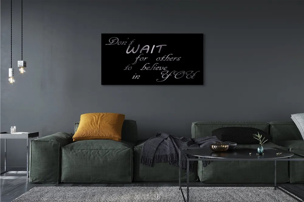 Obraz na płótnie Nowoczesny Napis Metaliczny