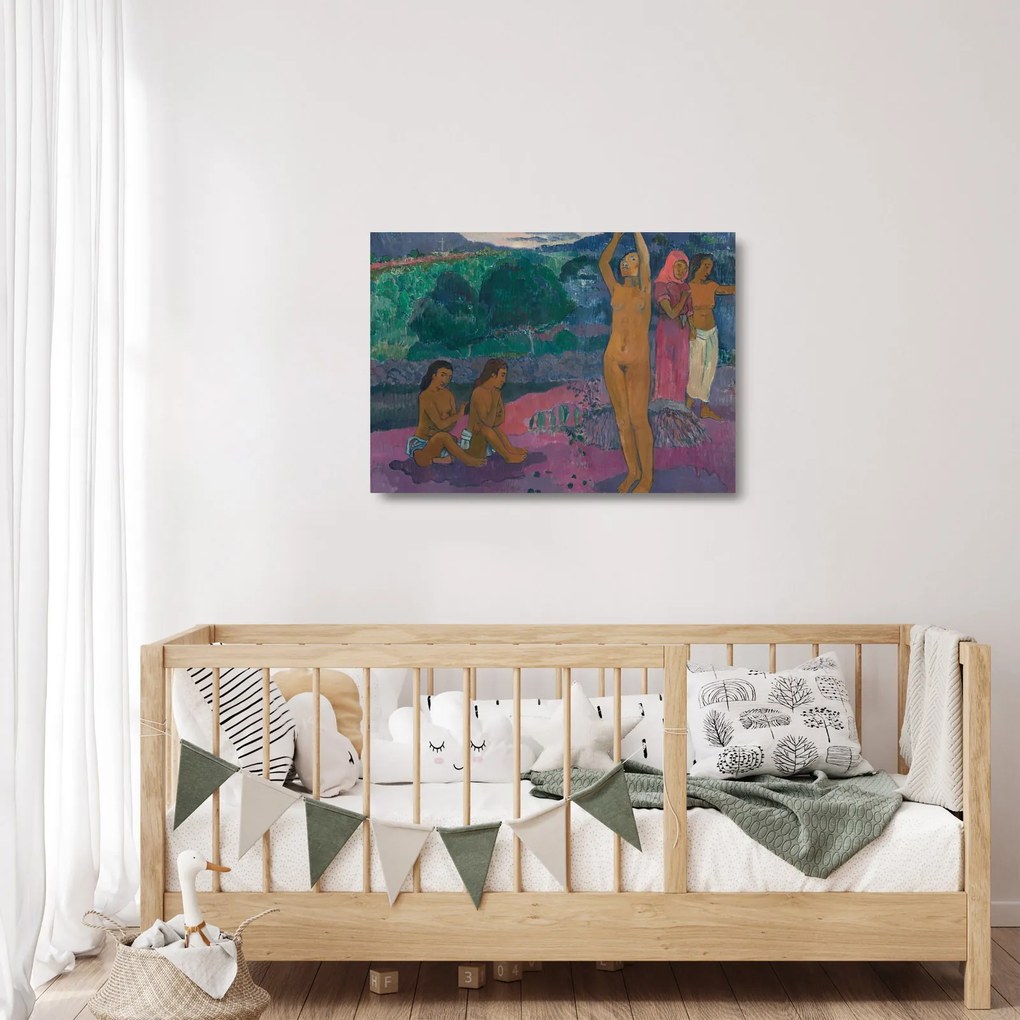 Obraz na szkle - Paul Gauguin, The Invocation, reprodukcje (70x50 cm)