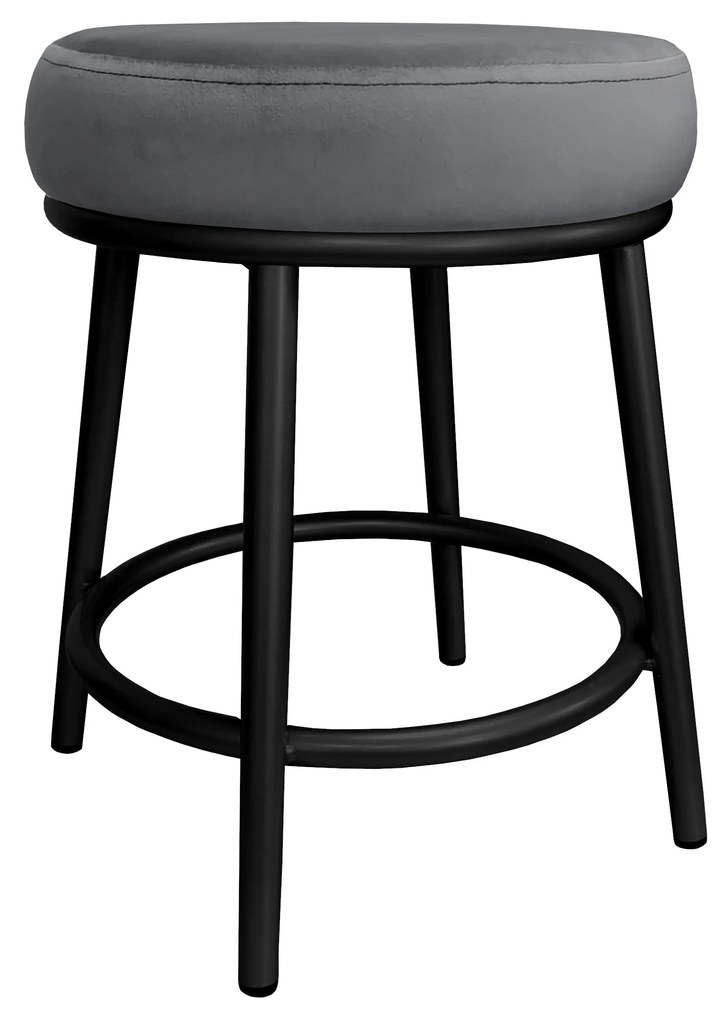 Taboret Ben noga metalowa czarna BL14