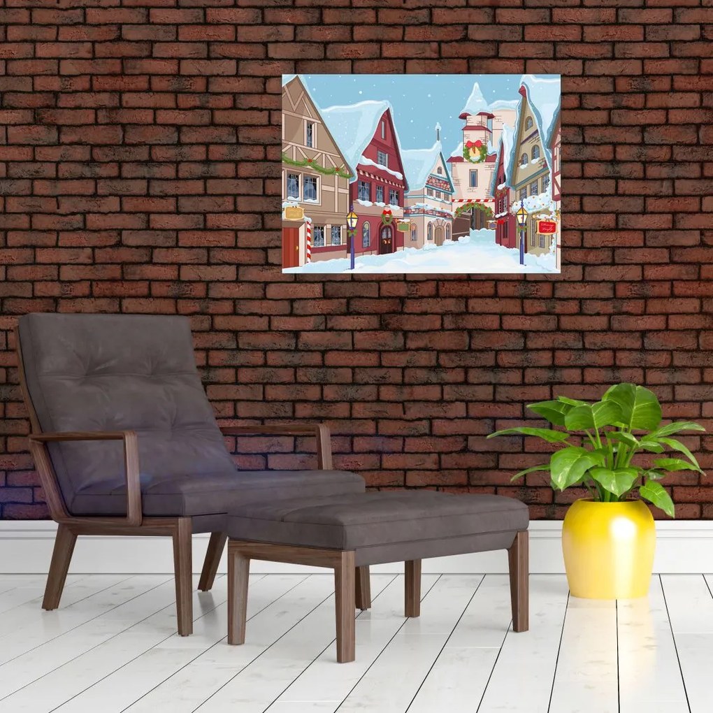 Obraz - Zimowa aleja (70x50 cm)