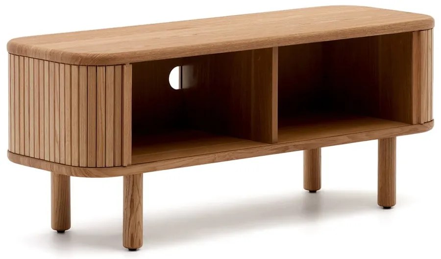 Szafka pod TV w dekorze jesionu w naturalnym kolorze 120x50x40 cm Mailen – Kave Home