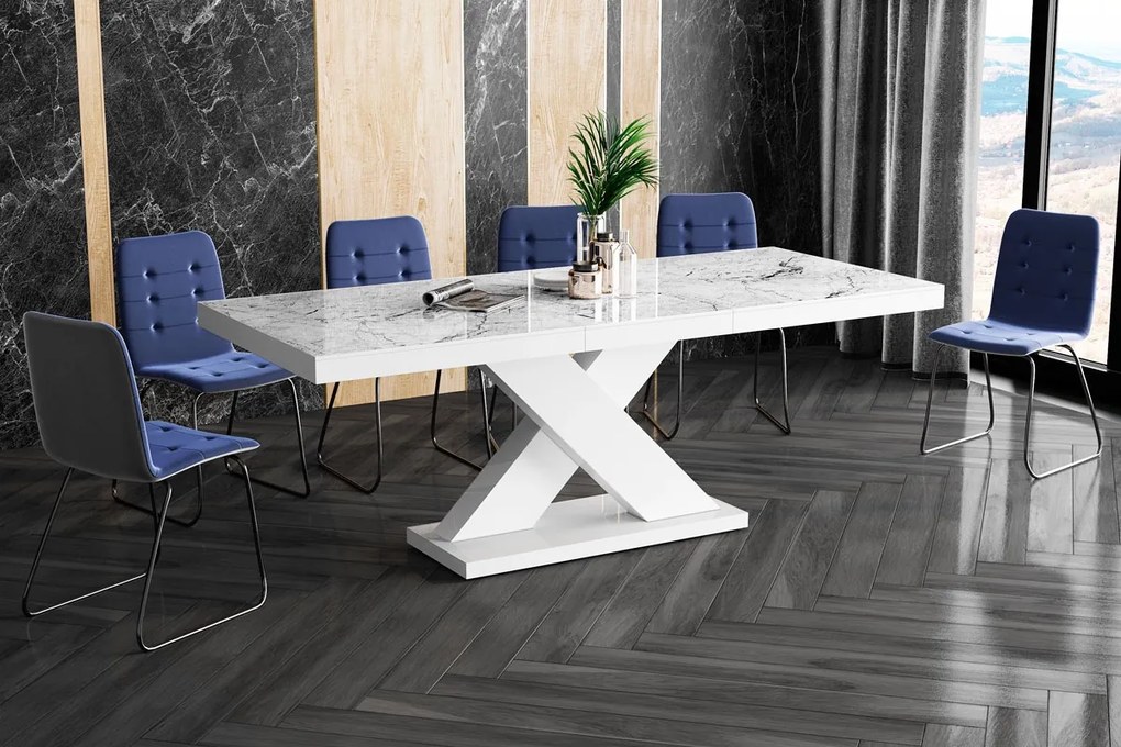 Marmurowy stół do jadalni w połysku Xenon
