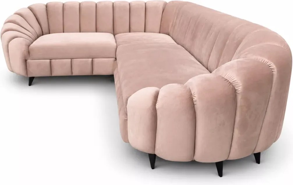 Narożnik Verno 210x270 z funkcją spania nowoczesny tapicerowany do salonu na nóżkach