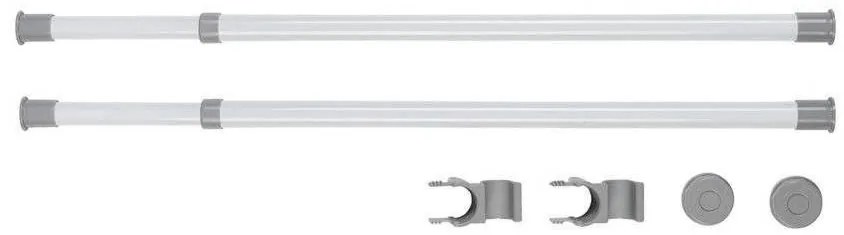 Szyna do garderoby, drążek do ubrań HERKULES 2 sztuki, 75-120cm, WENKO