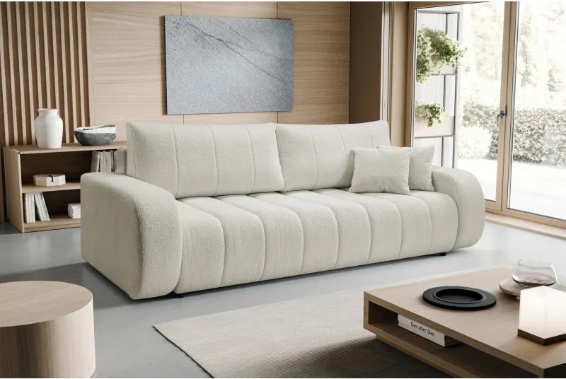 Sofa BALOO z funkcja spania i pojemnikiem BIAŁY LAMBI 09