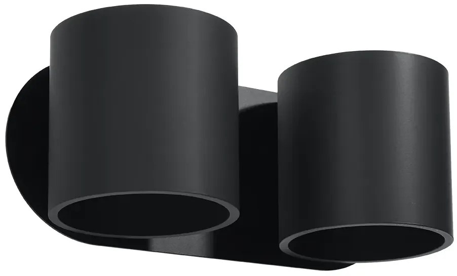 Czarny podwójny kinkiet tuba - 17X EX581 L5-D14