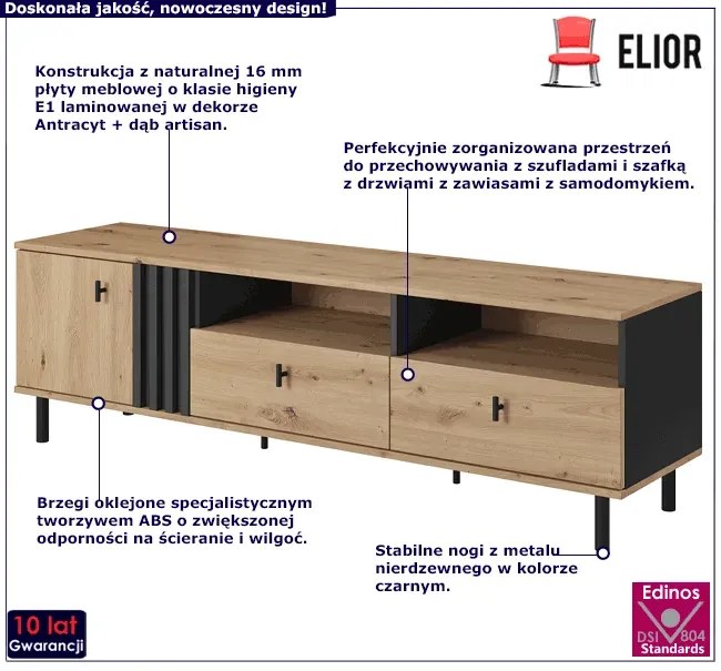 Szafka rtv z szufladami M6-G81