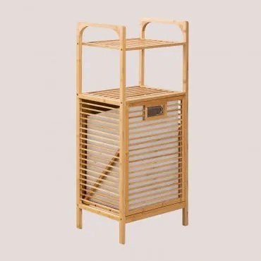 Lauren Bambusowy Kosz Na Bieliznę Z Półką ↔︎ 39,5 Cm - Sklum