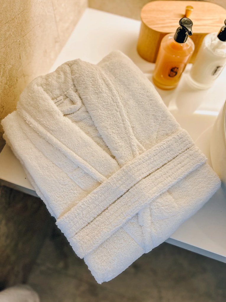 Szlafrok frotte Deluxe biały Wielkość: L