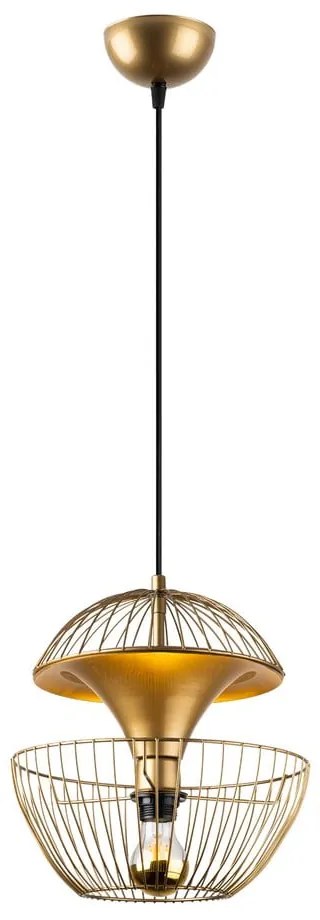 Lampa wisząca w kolorze złota z metalowym kloszem ø 30 cm Telmander – Opviq lights