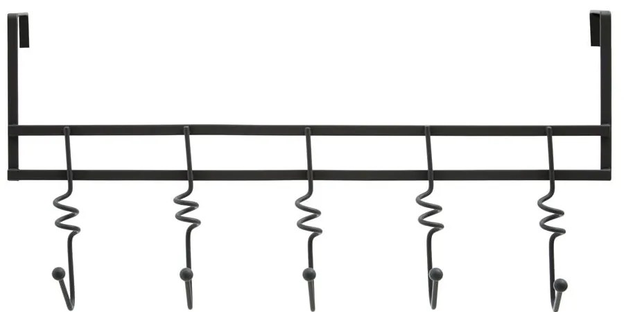 Czarny metalowy wieszak na drzwi 46 cm Jaxen – Premier Housewares