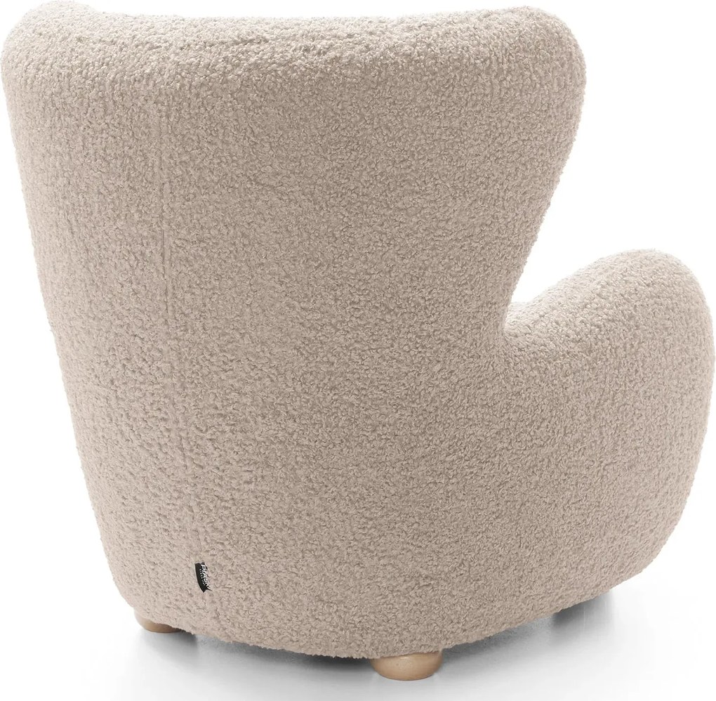 Beżowy fotel skandynawski baranek L1-F35