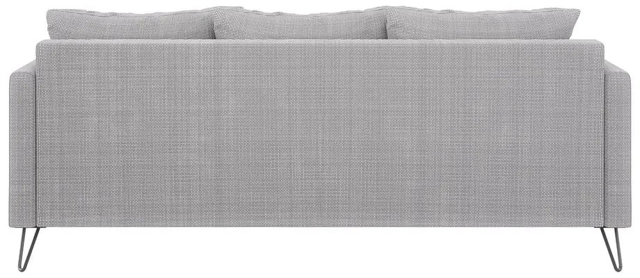 Jasnoszara sofa z tkaniny szenilowej 200 cm Freya – Ropez