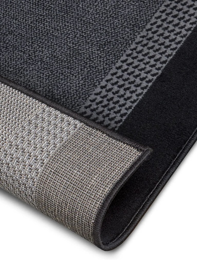 Dywan nowoczesny Basic czarno-szary 160 cm x 230 cm