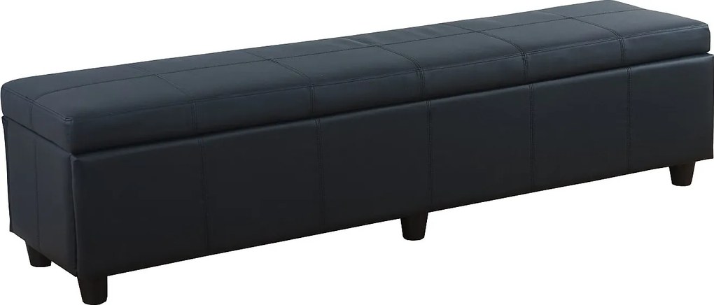Ławka z schowkiem Arezzo XXL,  czarny matowy