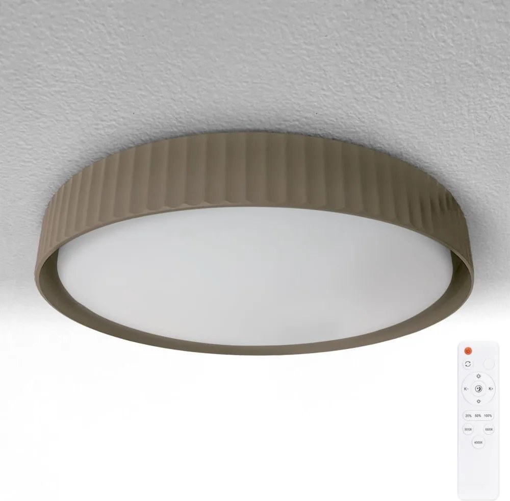 Brilagi - ściemnialna oprawa sufitowa LUCIA LED/48W/230V śr. 41 cm taupe + pilot