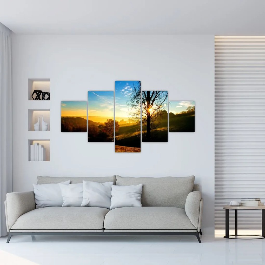 Obraz wschodu słońca (125x70 cm)